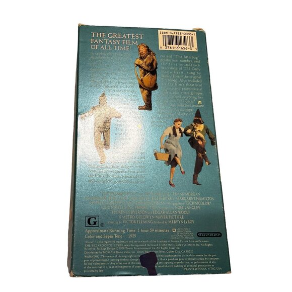 WIZARD OF OZ VHS 50TH ANN ED WITH BOOKLET TURNER ISBN 0792800001 - Picture 7 of 7